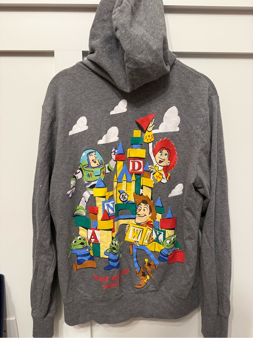 NWOT Disney Parks Exclusive Toy Story Land Grey Zip Up Hoodie Large